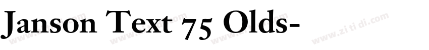 Janson Text 75 Olds字体转换
